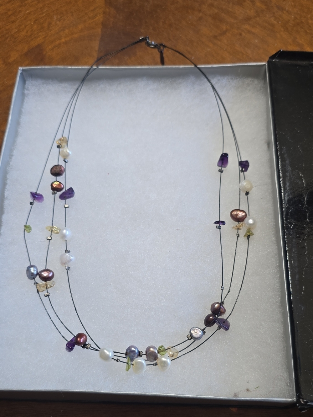 1928 Brand Multi-Strand Pearl and Gemstone Necklace And Matching Bracelet